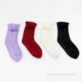 Knitted non-slip lambskin socks